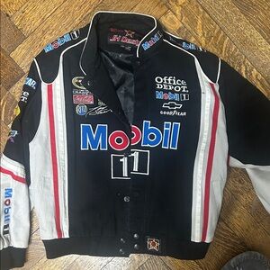 Mobil 1 Racing Bomber Jacket - Black and Gray